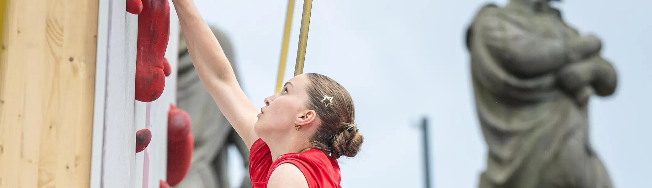 Emilia B. an der Speedwand bei der DM Speed | © Xaver Quintus